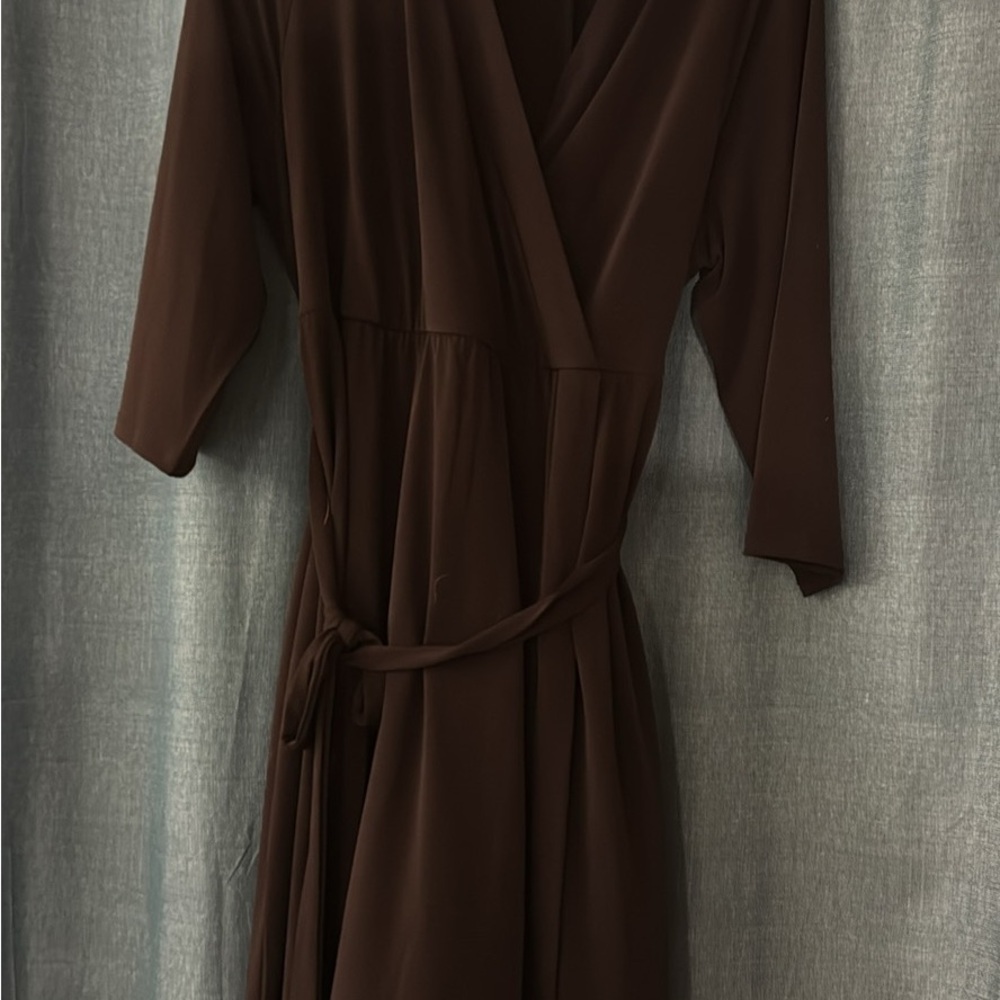 Lane Bryant NWT Elegant MIDI Black Wrap Dress NWT Woman Plus 18/20 PET Petite - Picture 4 of 4